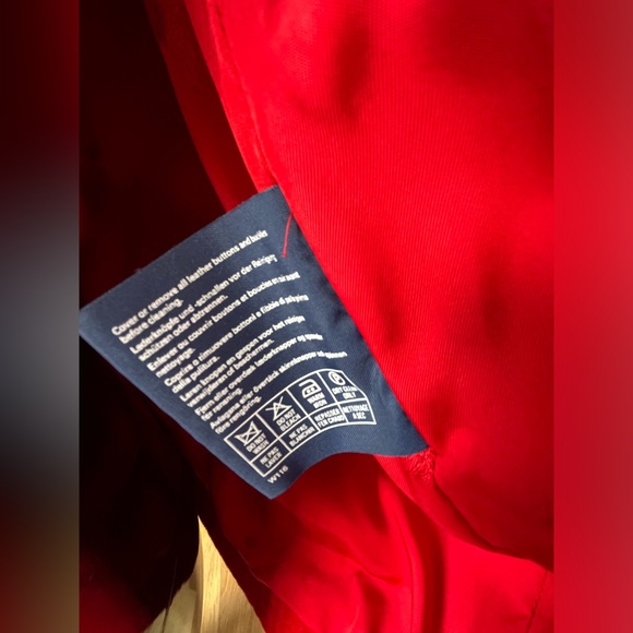 Red Wool Bomber-Style Coat - Picture 13 of 16